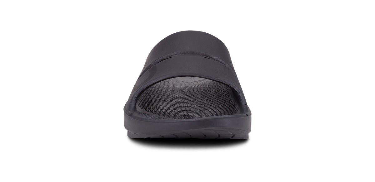 Black Women's Oofos OOahh Sport Slide Sandals | qndBazENDsV