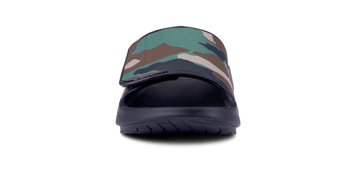 Camo Men's Oofos OOahh Sport Flex - Woodland Camo Sandals | YyJTu4Gbf8N