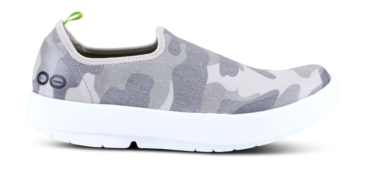 Green Camo Women's Oofos OOmg eeZee Low Shoes | WYVkP5VsGTu