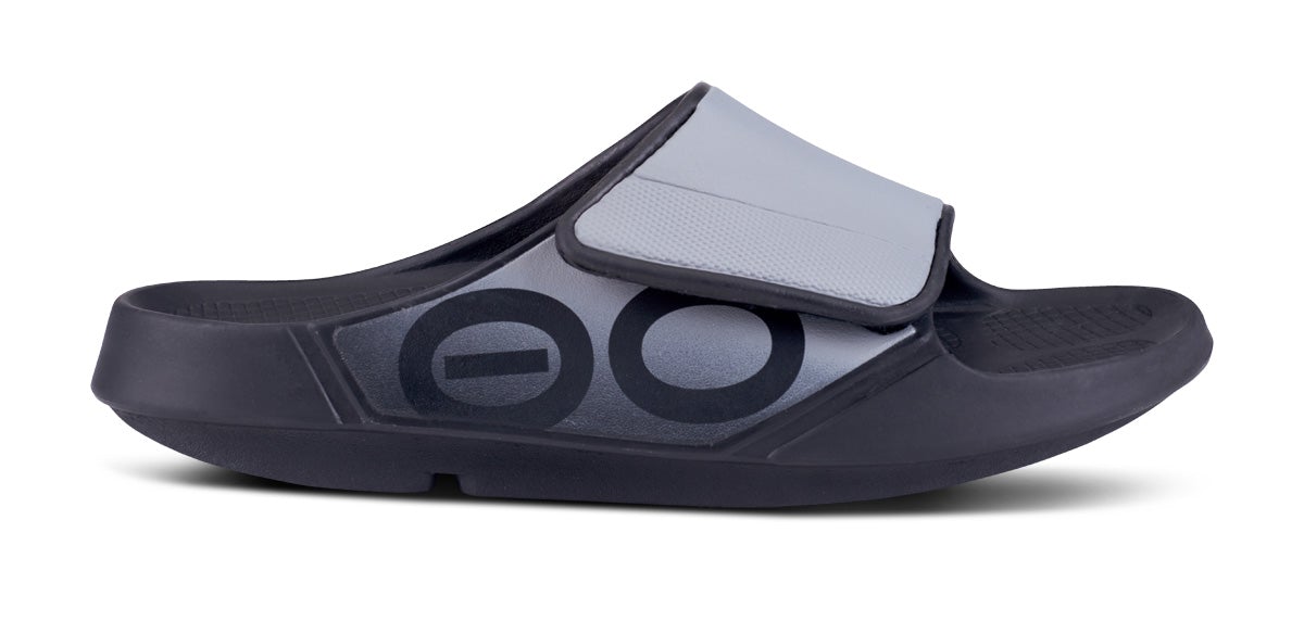 Grey Men's Oofos OOahh Sport Flex - Gray Sandals | F57WY3cnHxP