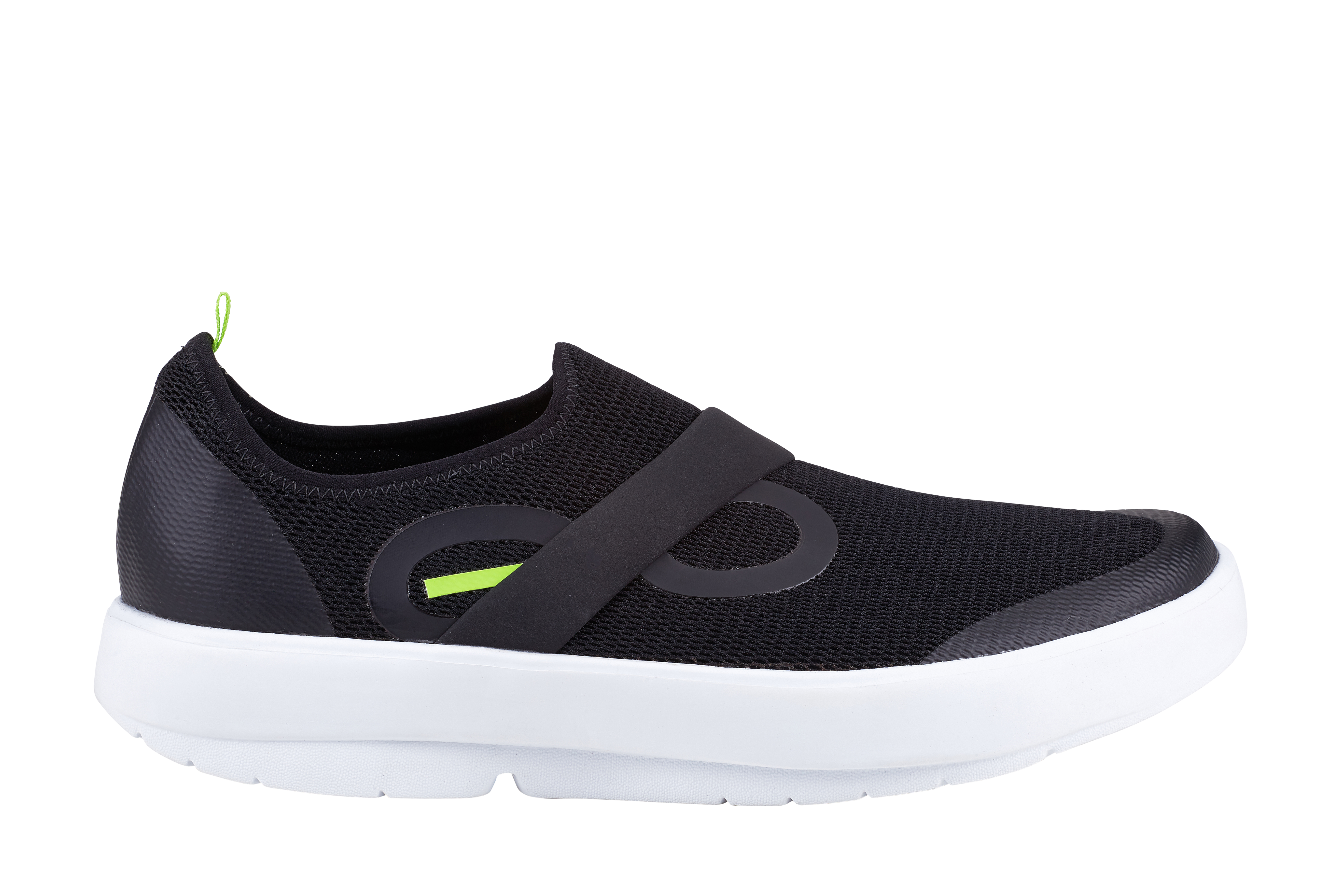 White / Black Men's Oofos OOmg Low Shoes | b7A5MNf0SYv